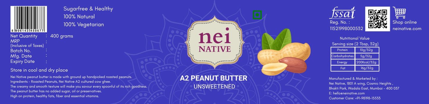 Nei Native A2 Peanut Butter