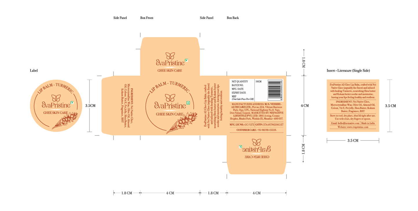 Lip Balm – Ghee-Based Lip Care with Butters & Oils (10g)