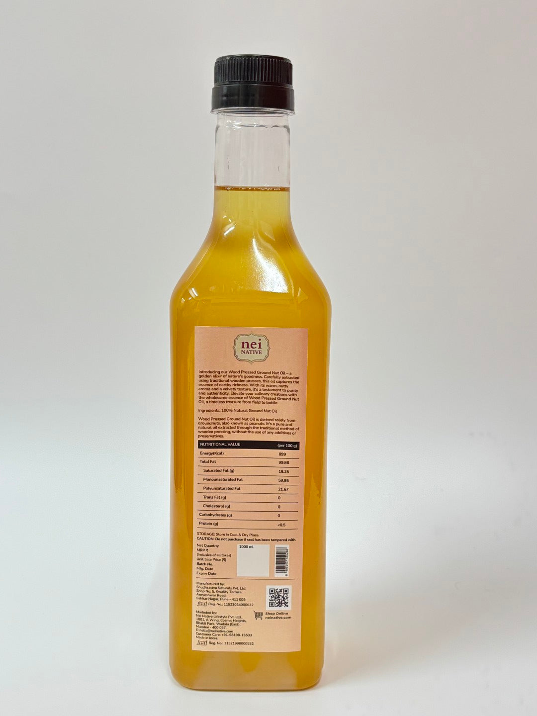 Wood Pressed Groundnut Oil