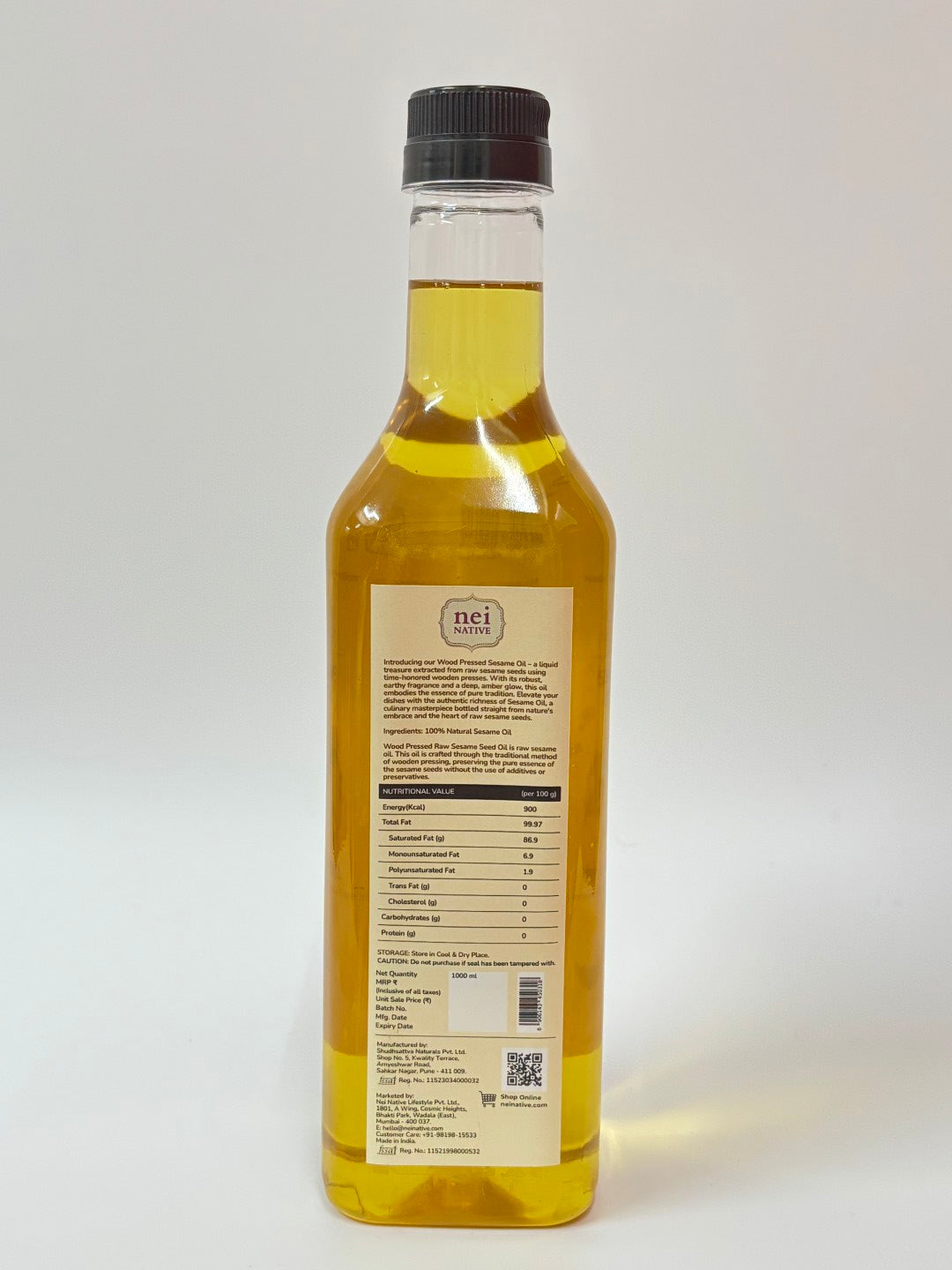 Wood Pressed Sesame Oil