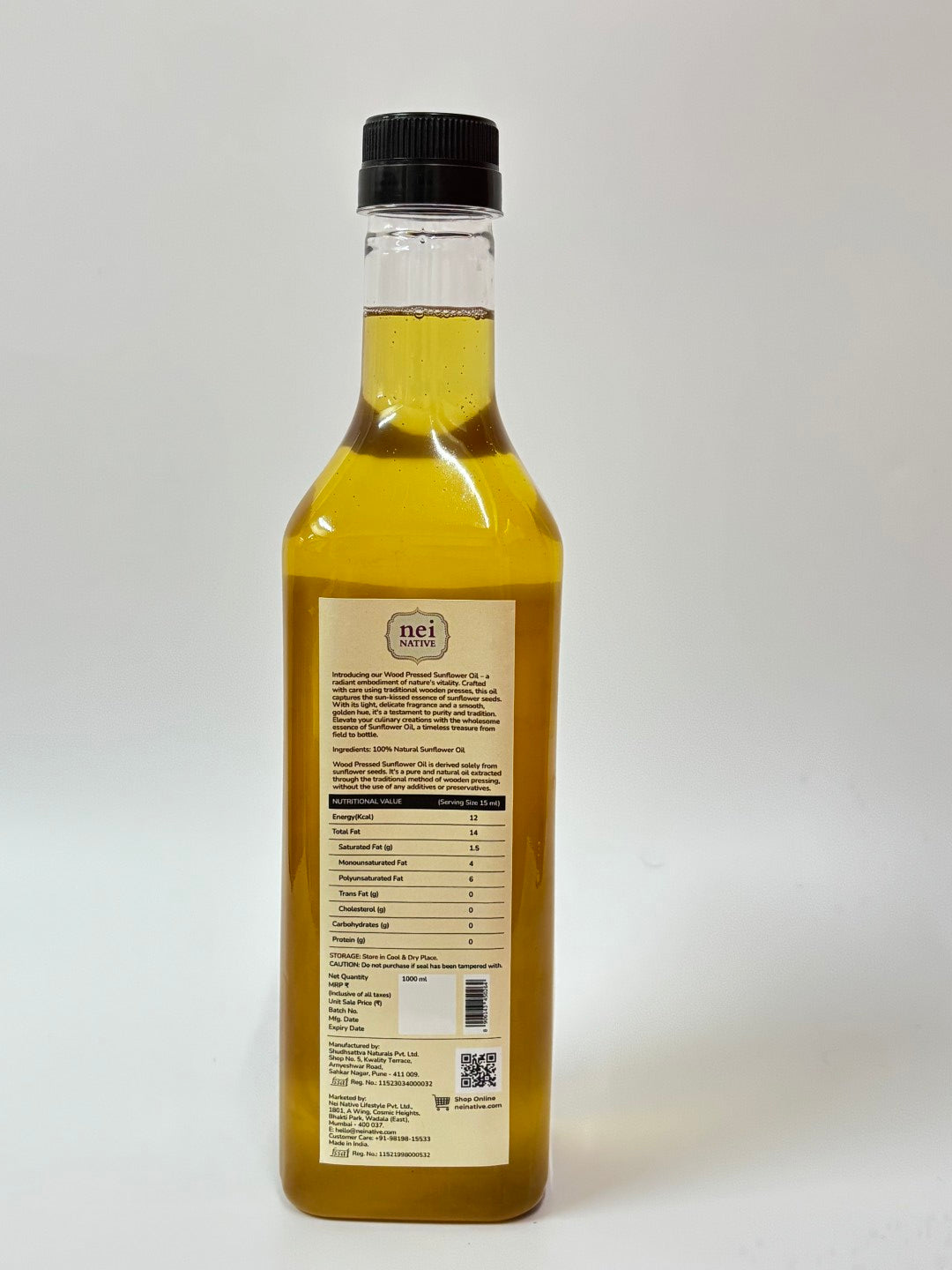 Wood Pressed Sunflower Oil